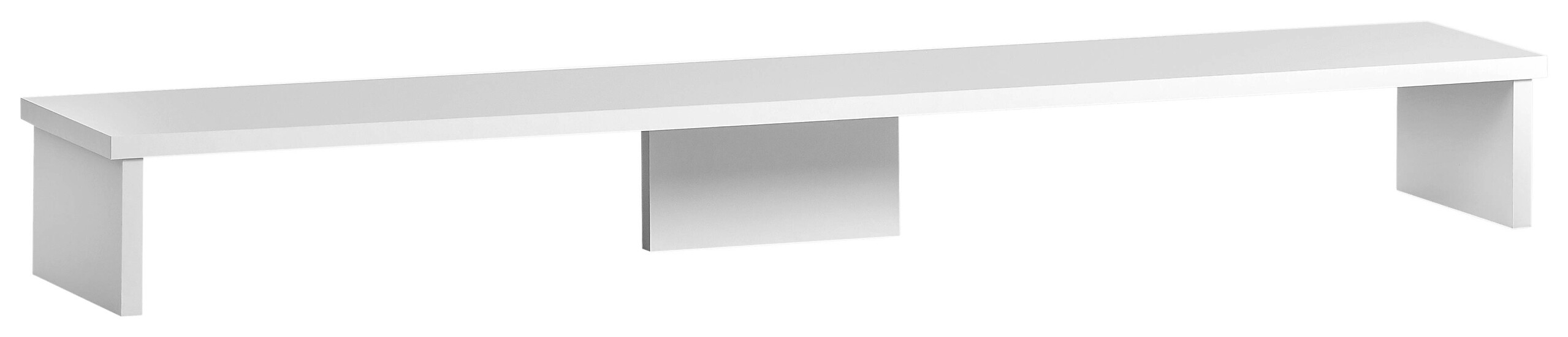 Monitoraufsatz Niels weiß perlweiß Optik B/H/T: ca. 110x12,7x20 cm