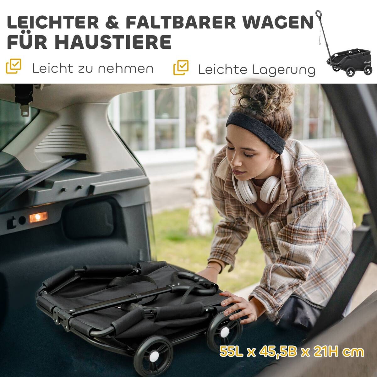 PawHut Hundewagen