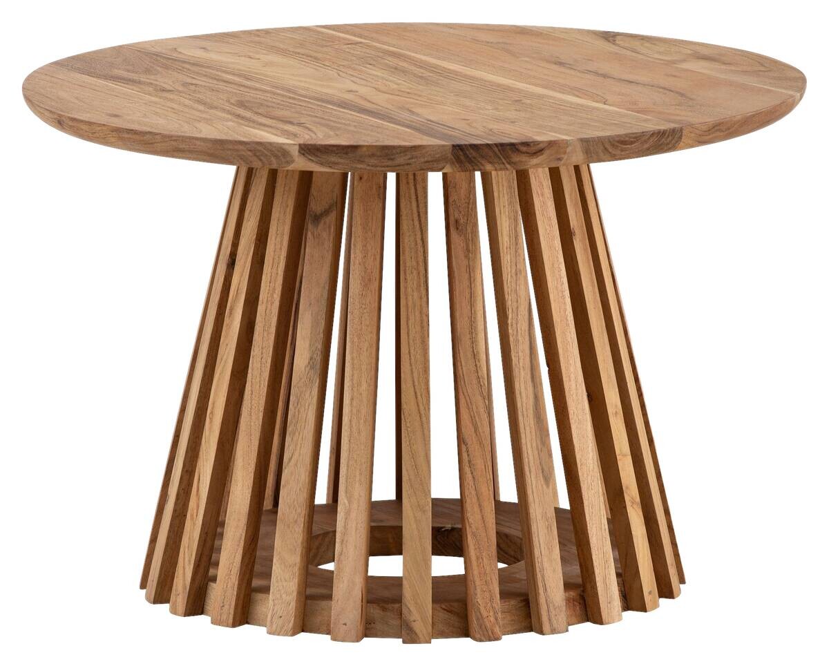 Wohnling Couchtisch braun Akazie H/D: ca. 40x60 cm