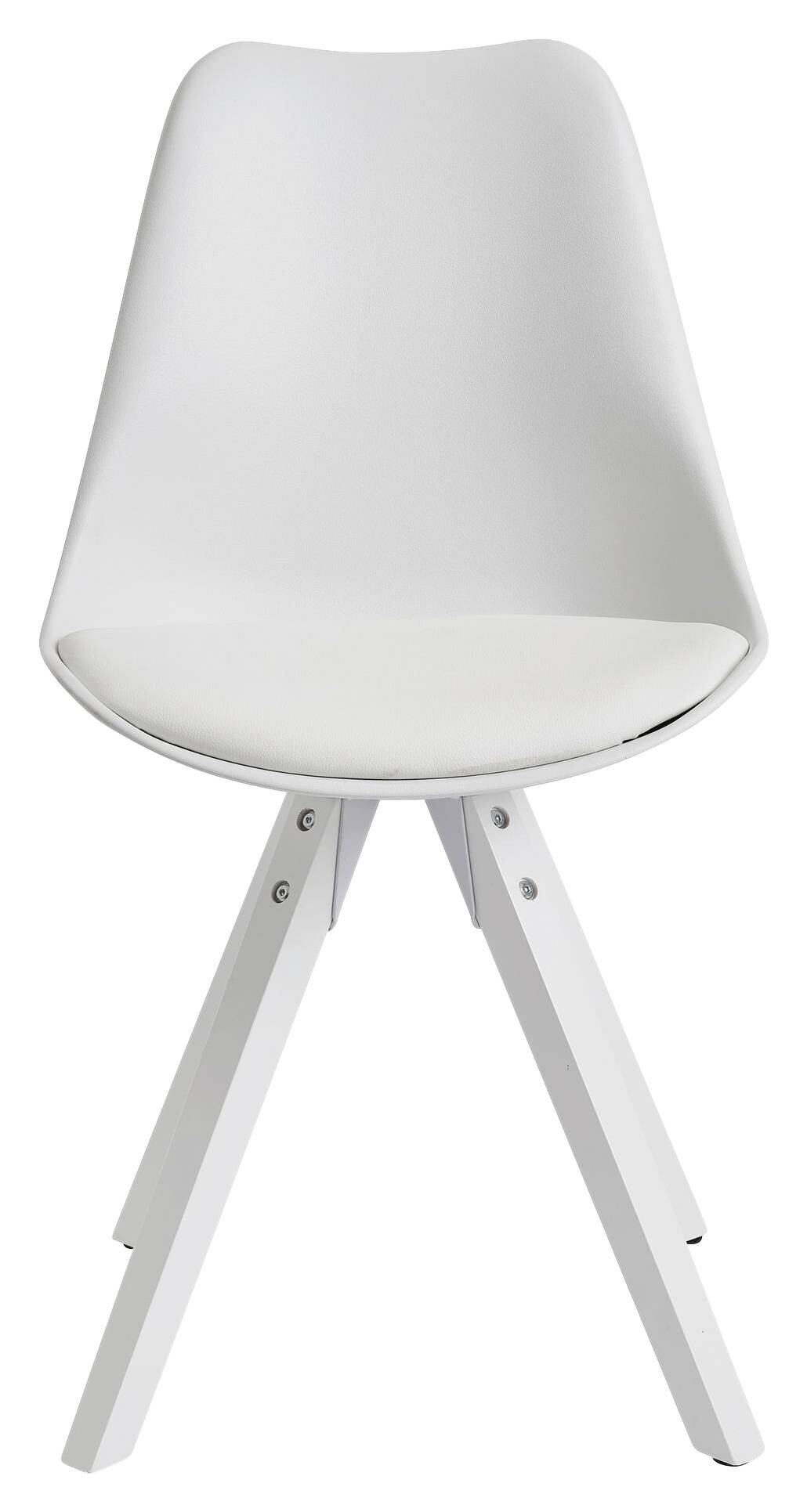 Stuhl 2er-Set. weiß B/H/T: ca. 49x87x52 cm