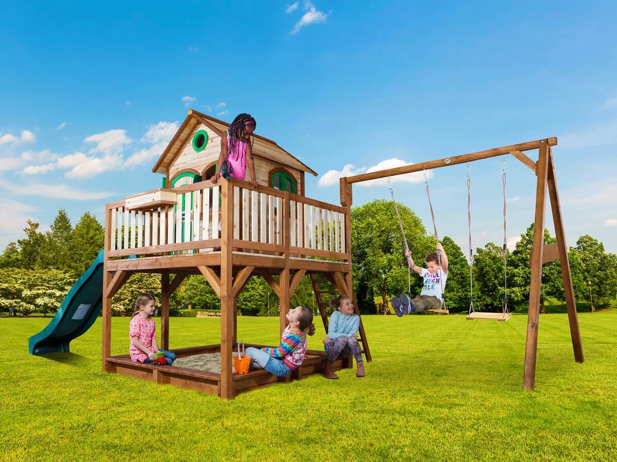 AXI Spielhaus Liam braun B/H/L: ca. 613x291x277 cm