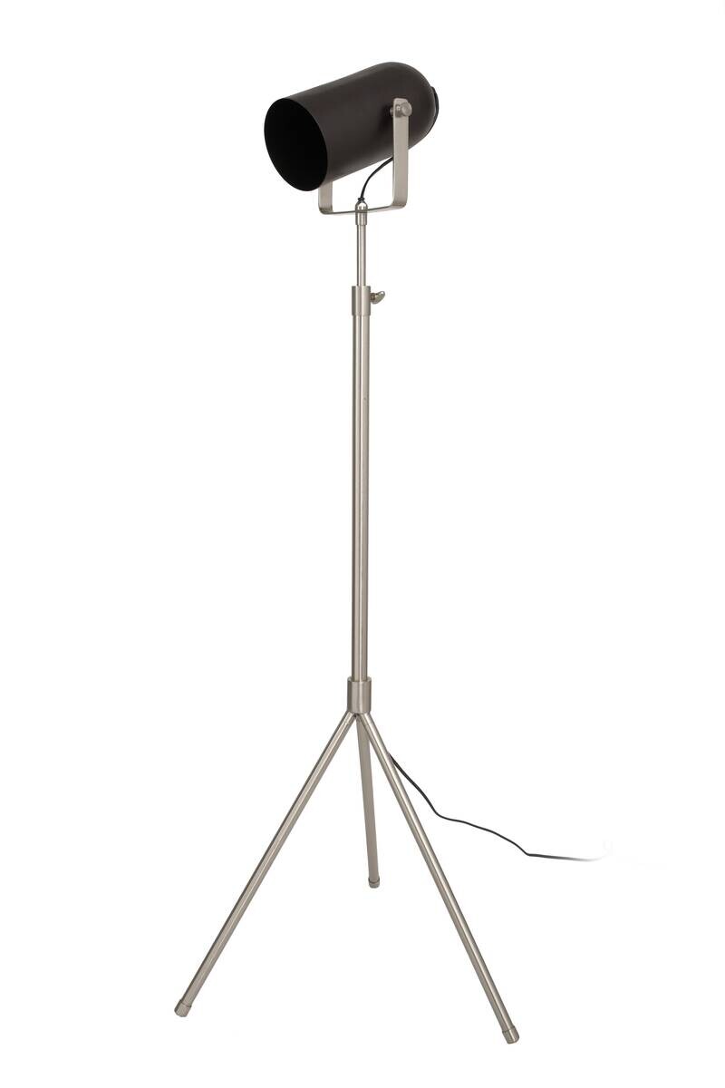 Kayoom Stehlampe schwarz silber Stahl Messing Eisen B/H/L: ca. 53x163x27 cm E27 1 Brennstellen