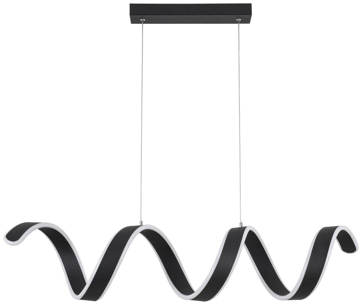 Nolo LED-Pendelleuchte Gabriella schwarz Metall Kunststoff B/H/L: ca. 18x120x92 cm