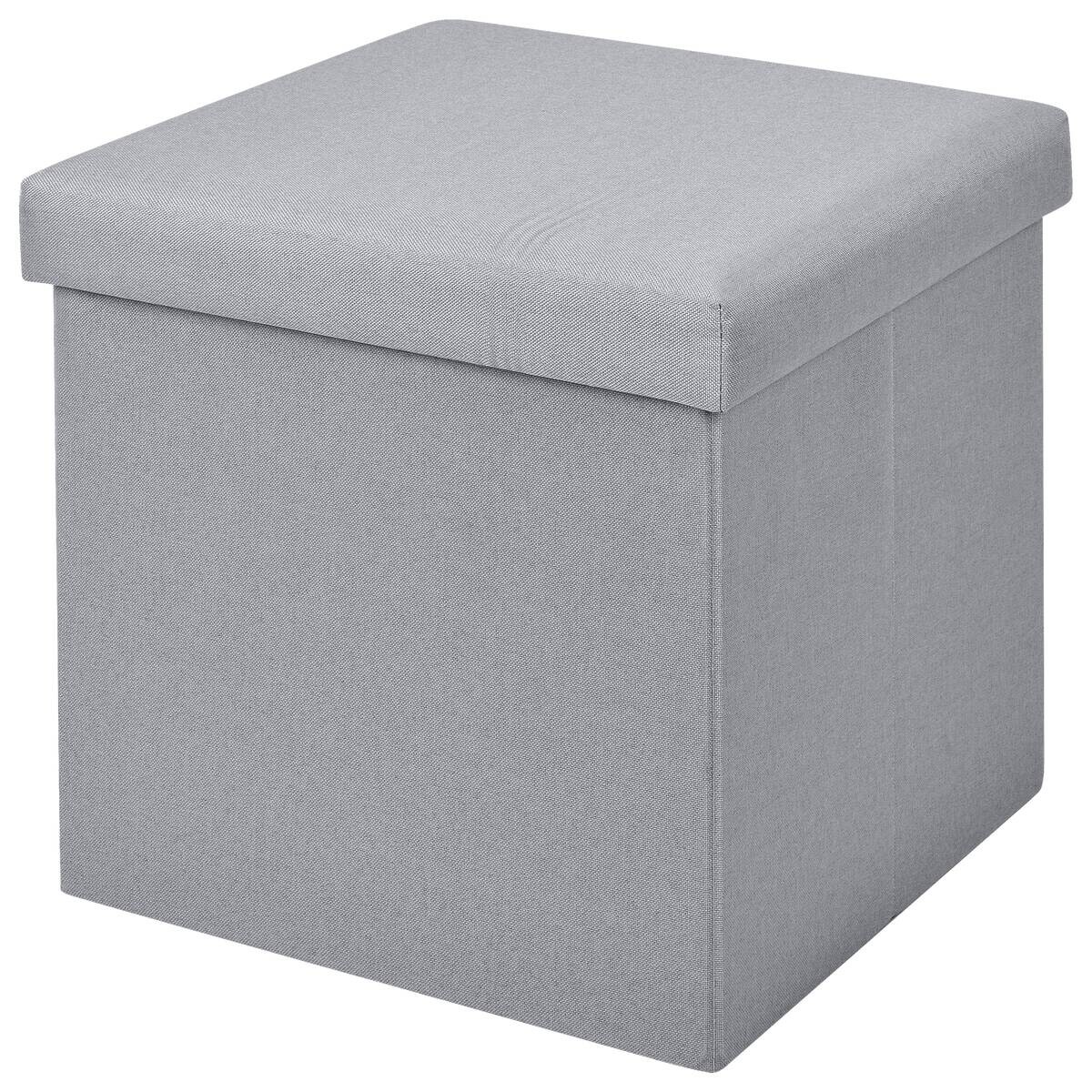 Hocker grau B/H/L: ca. 38x38x38 cm