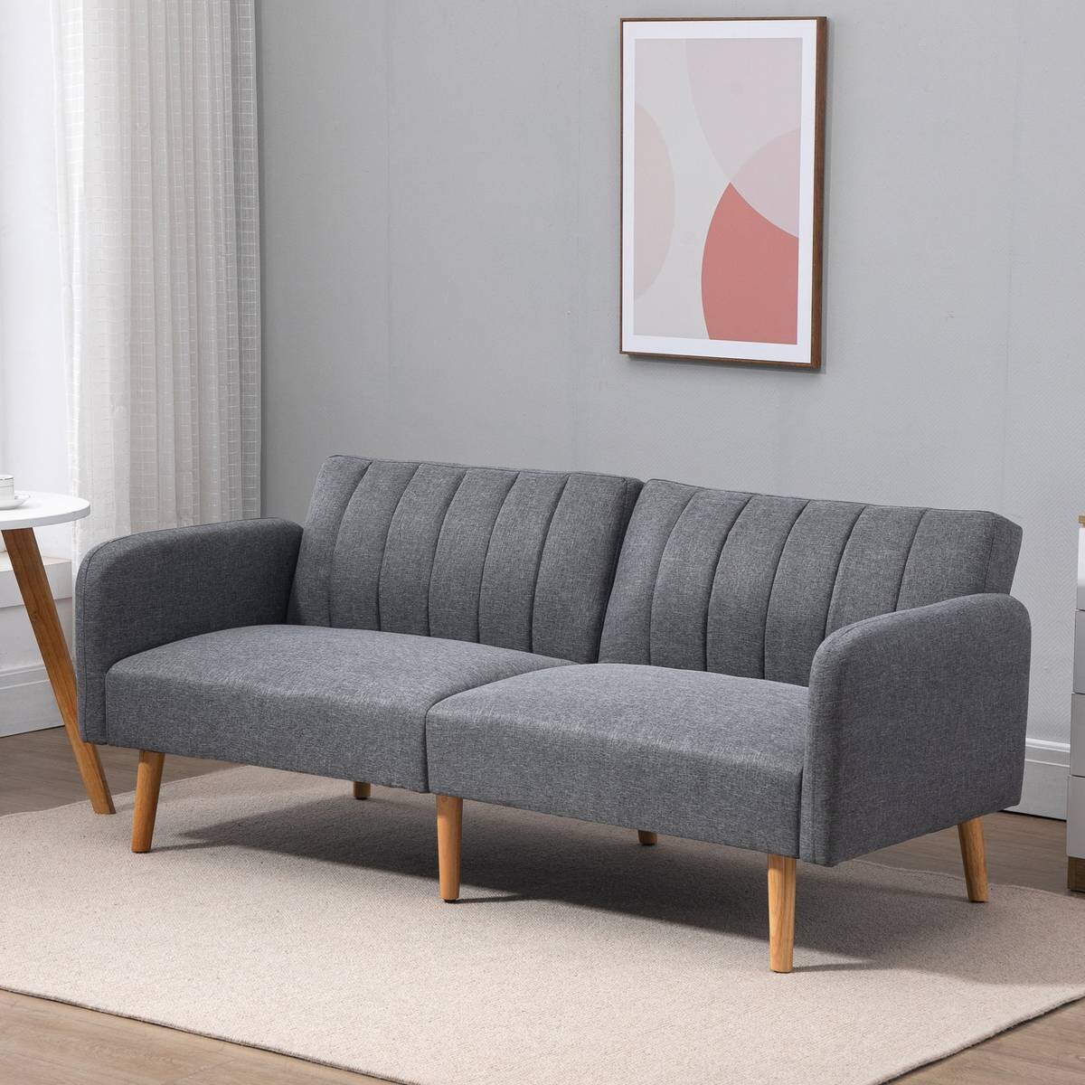 HOMCOM Schlafsofa 839-214GY grau B/H/T: ca. 173x73x75 cm