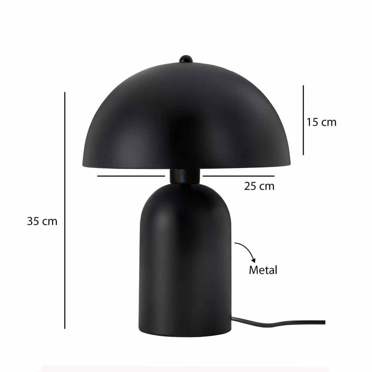 Opviq Tischleuchte schwarz B/H/T: ca. 25x35x25 cm E27 1 Brennstellen