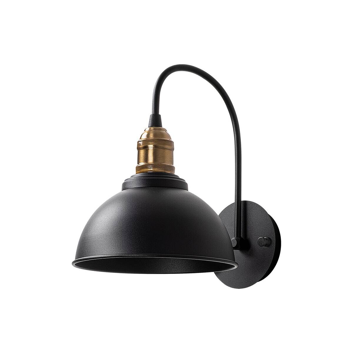 Opviq Wandleuchte Varzan schwarz bronze Metall B/H/T/L/D: ca. 27x36x27x27x27 cm E27 1 Brennstellen