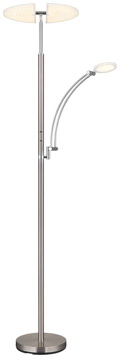 GLOBO Stehlampe nickel matt Chrom Kunststoff Metall B/H/T: ca. 80x183x40,5 cm 1 Brennstellen