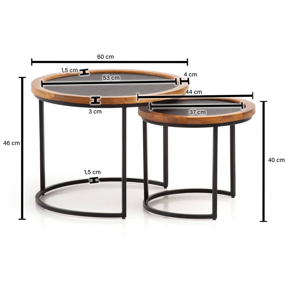 Wohnling Couchtisch B/H/T: ca. 60x46x60 cm