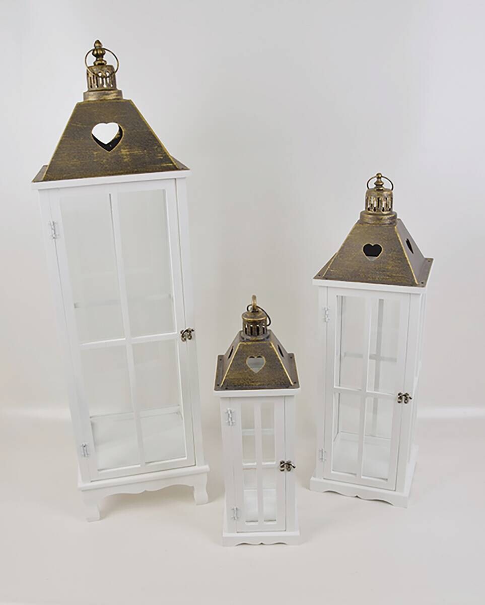 Laterne braun B/H/L: ca. 17x55x17 cm