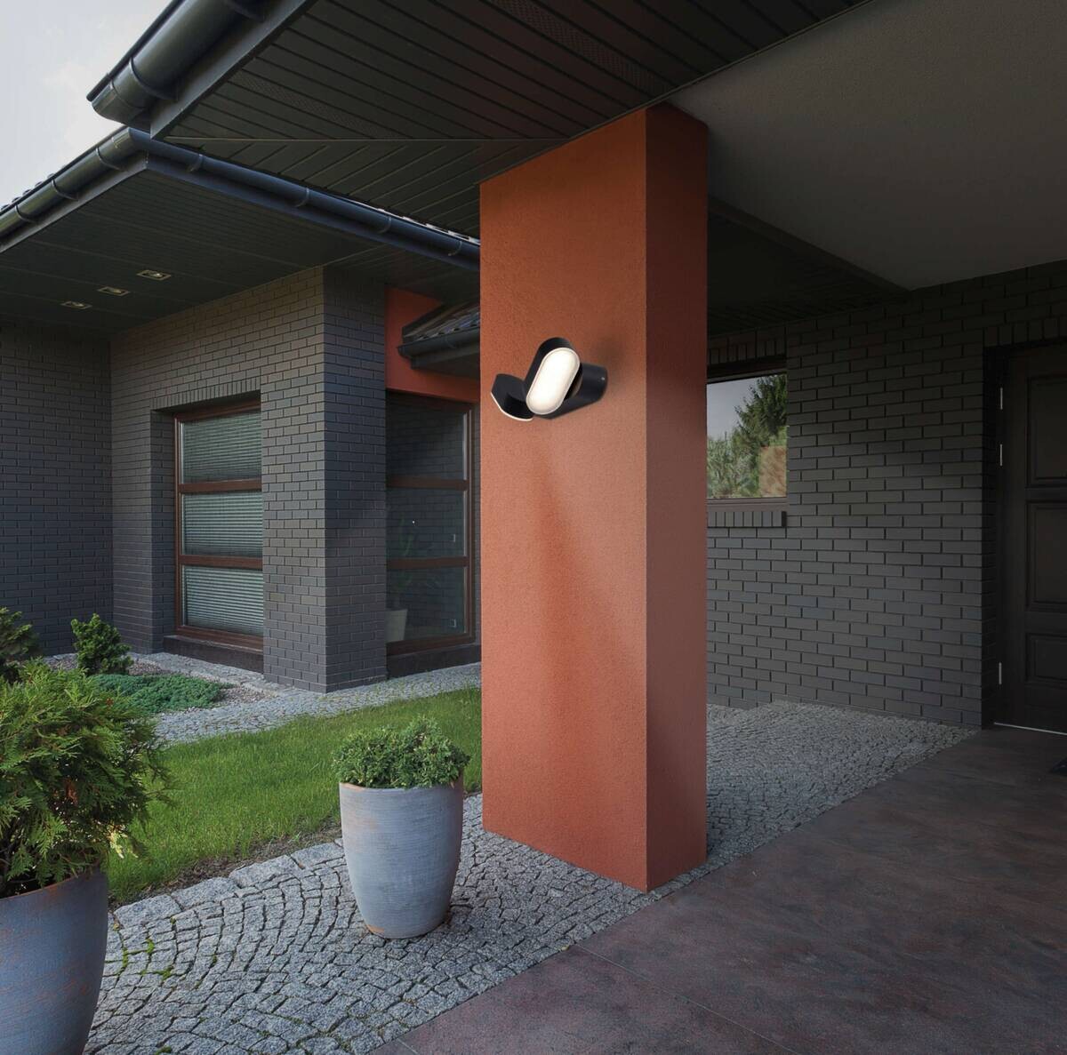 Außenwandleuchte 1061622 schwarz B/H/L: ca. 10x5,4x23 cm