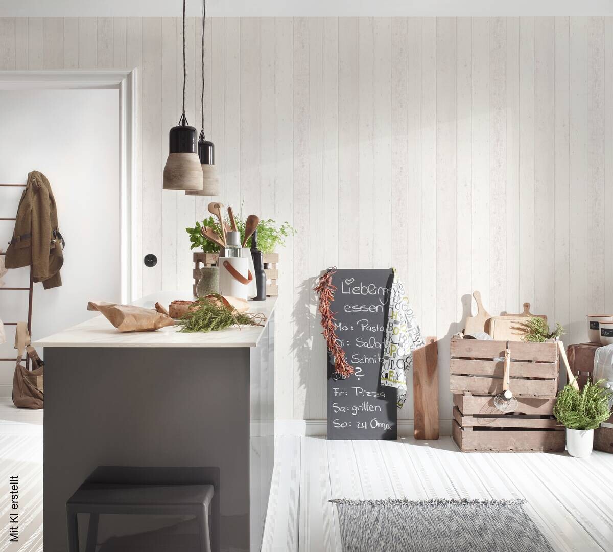 A.S.Creation Vliestapete Best of Woodn Stone 2nd Edition Holzoptik weiß B/L: ca. 53x1005 cm
