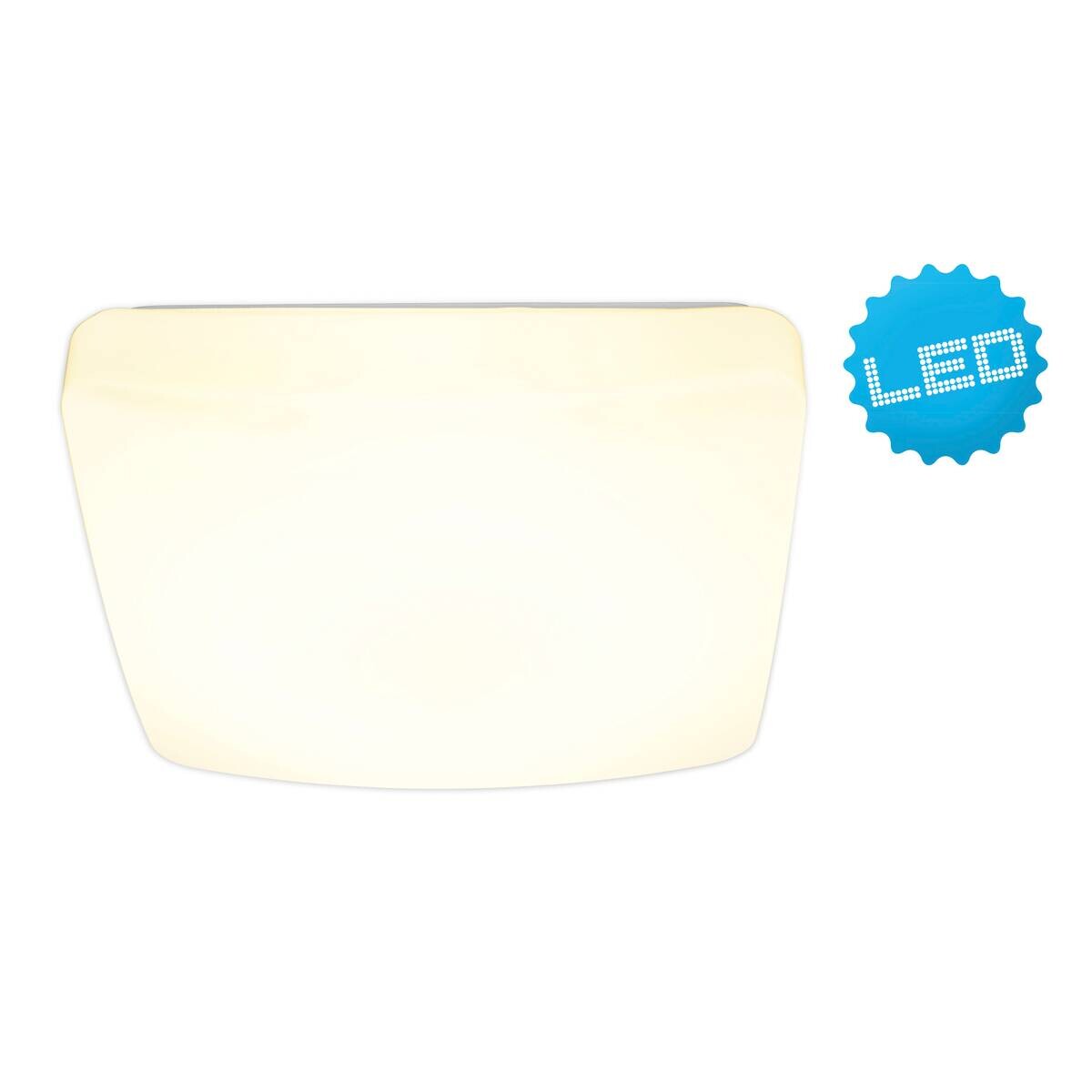 Näve Leuchten LED-Deckenleuchte weiß Metall Kunststoff B/H/T: ca. 27x27x8 cm