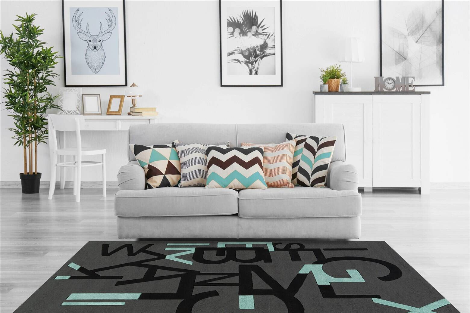 Arte Espina Kurzflorteppich Sam 4161 schwarz B/L: ca. 140x200 cm