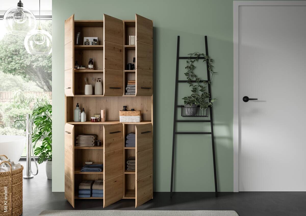 Mehrzweckschrank Ice Artisan Oak Nachbildung B/H/T: ca. 90x185x30 cm