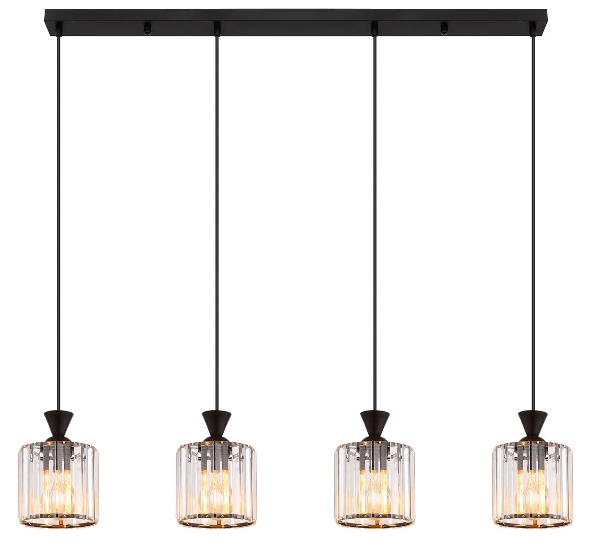 GLOBO Pendelleuchte Jordana Metall Acryl B/H/L: ca. 13x120x86 cm null 3 Brennstellen