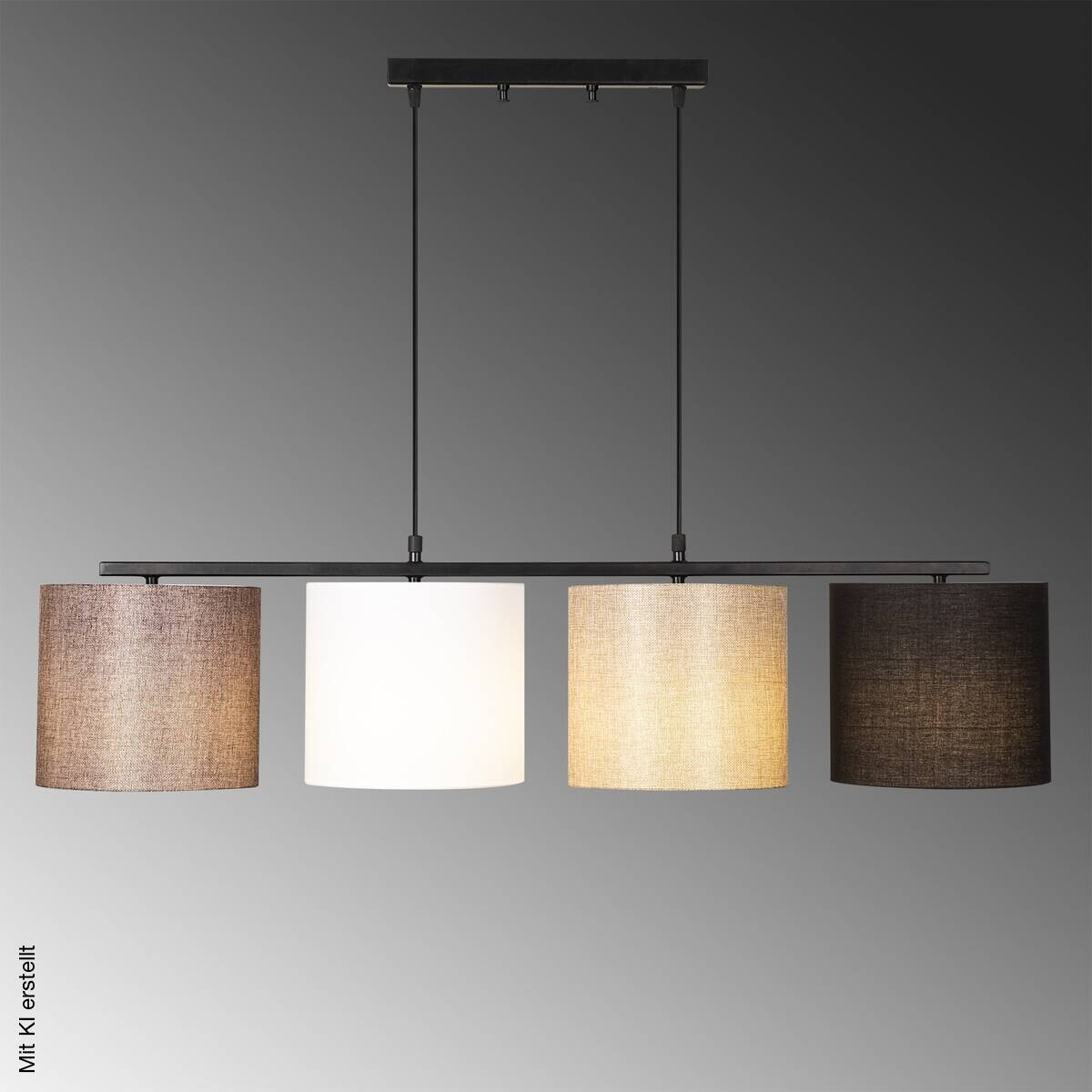 Opviq Pendelleuchte Valiz-4721 weiß schwarz B/H/T/L: ca. 110x120x25x110 cm E27 4 Brennstellen