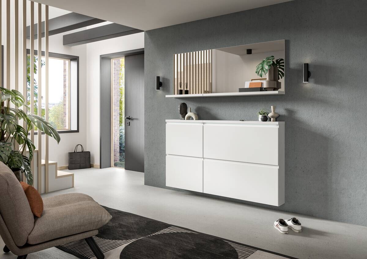 xonox.home Wandspiegel Shoelove weiß B/H/T: ca. 60x59x18 cm