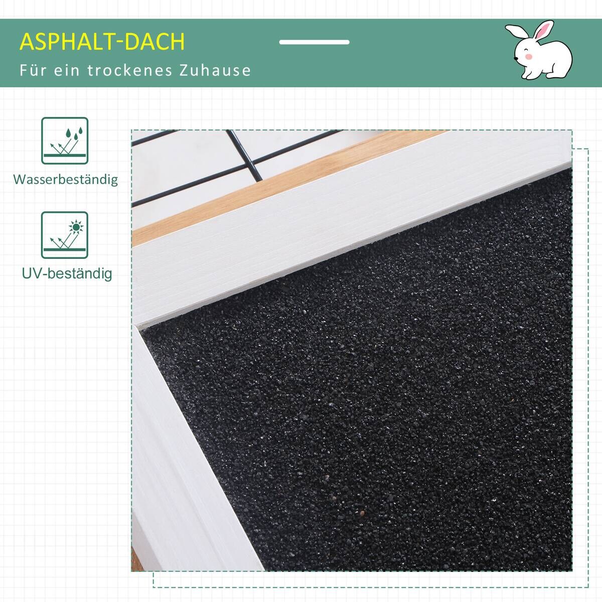 PawHut Stall natur Holz B/H/L: ca. 120x123x52 cm
