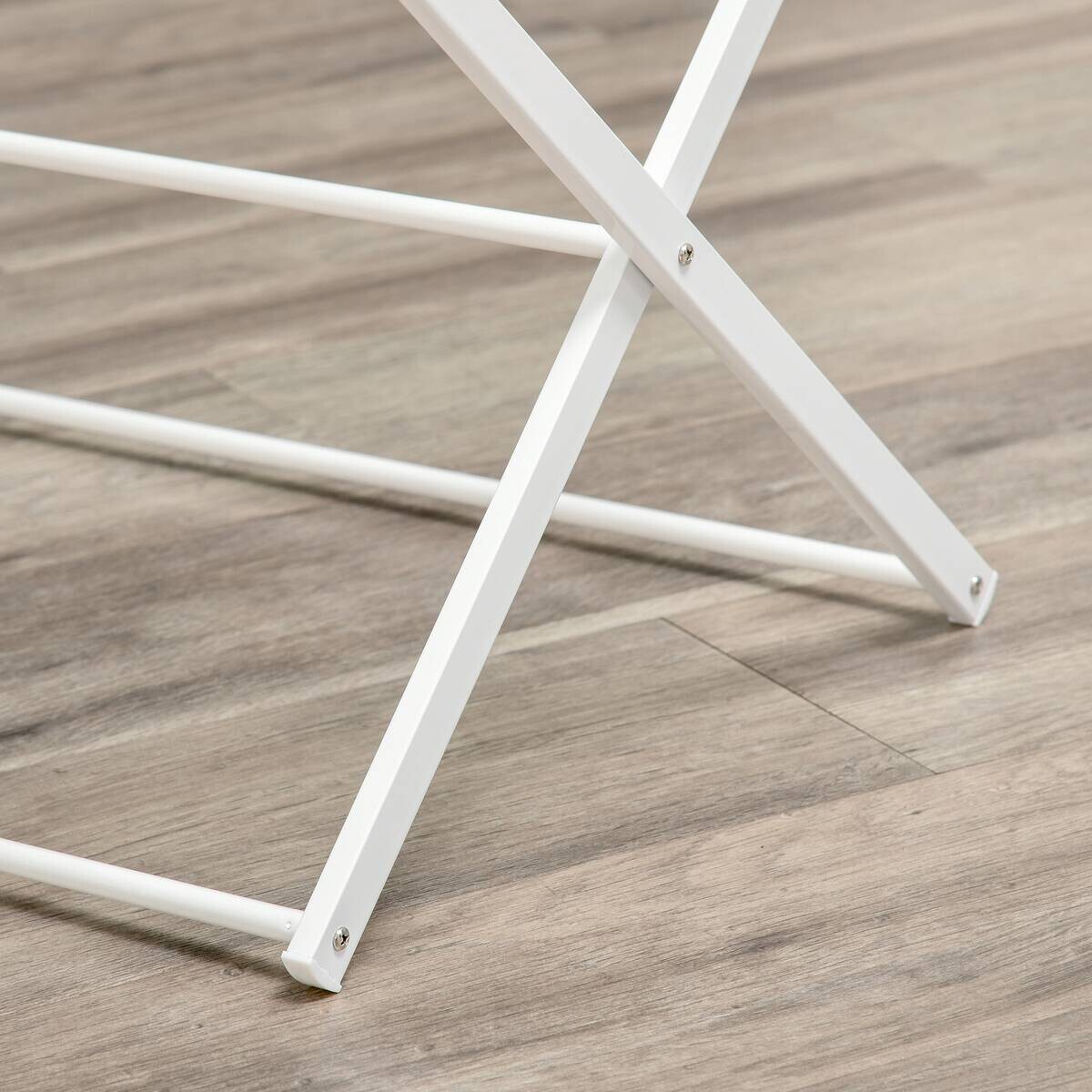 HOMCOM Wäscheständer weiß Kunststoff B/H/L: ca. 35x74x144 cm