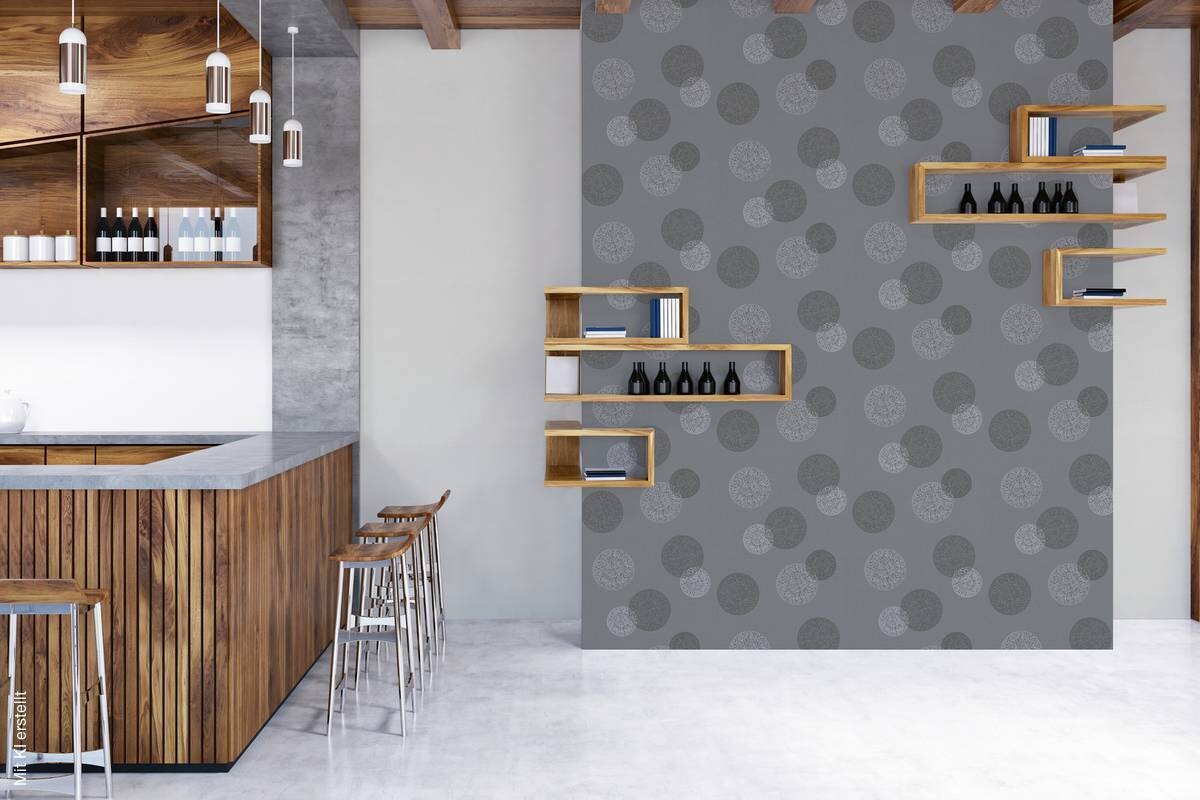 A.S.Creation Vliestapete Black & White Punkte grau B/L: ca. 53x1005 cm
