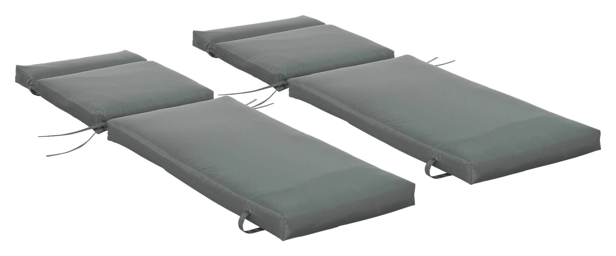 Outsunny Liegenauflage 2er Set dunkelgrau Schaumstoff B/H/L: ca. 55x8x196 cm