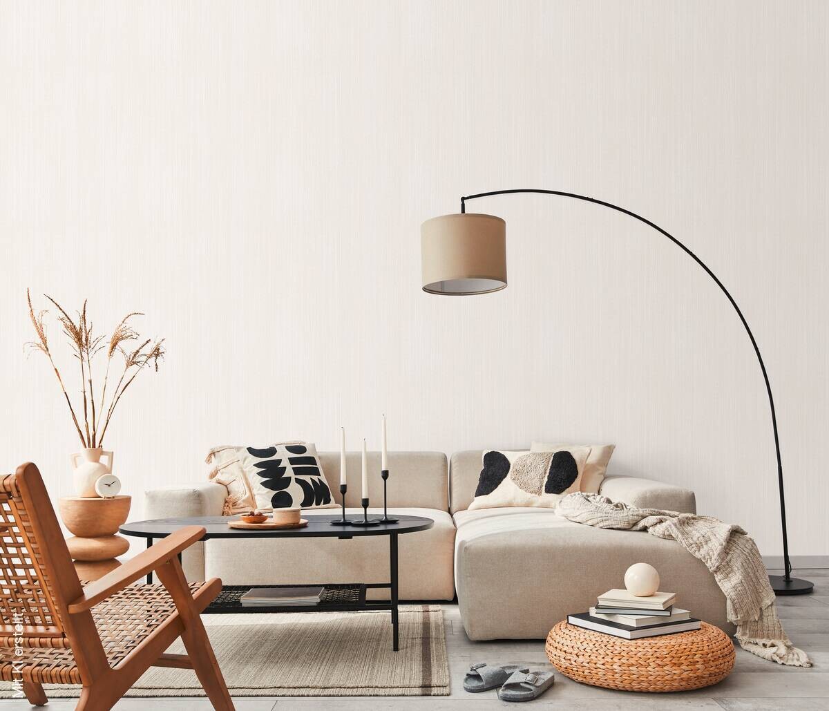 Erismann Vliestapete Uni beige B/L: ca. 53x1005 cm