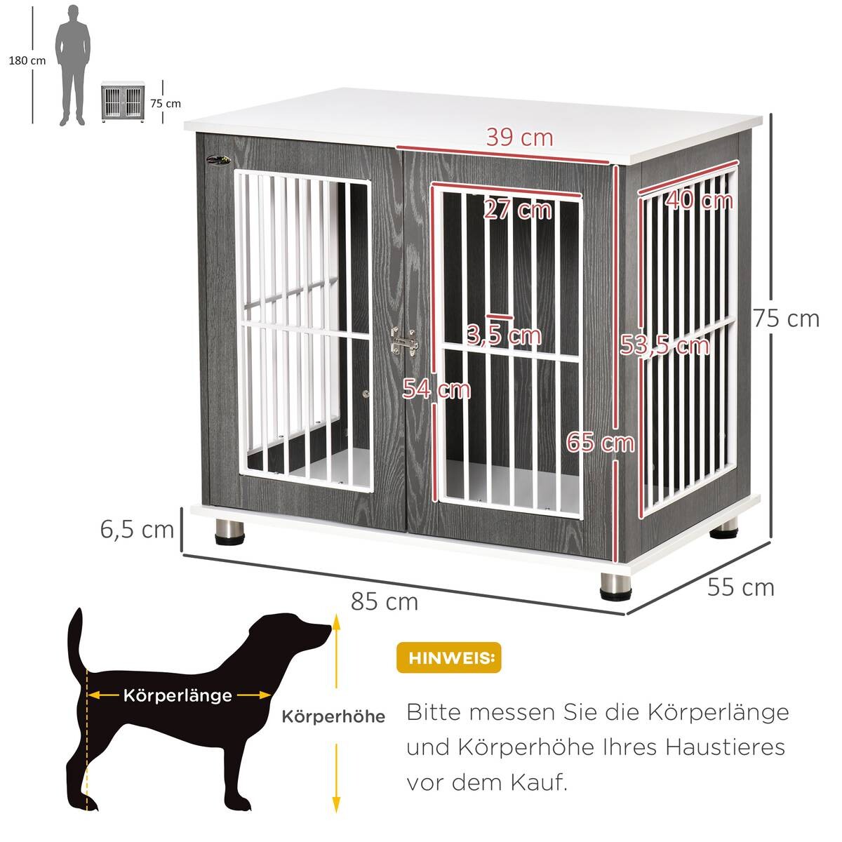 PawHut Hundekäfig