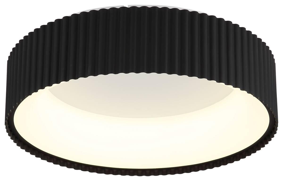 GLOBO LED-Deckenleuchte mattschwarz Opal weiß Acryl Metall H/D: ca. 13x46 cm 1 Brennstellen