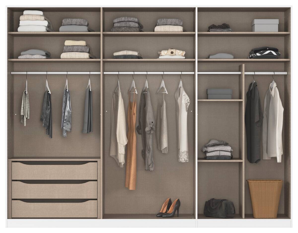 Kleiderschrank Alabama Alpinweiß B/H/T: ca. 271x210x54 cm