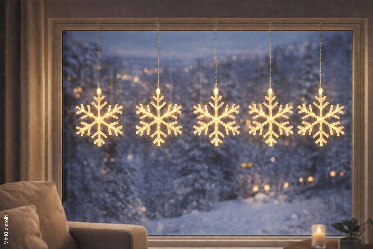 LED-Vorhang warmweiß Kunststoff L: ca. 120 cm