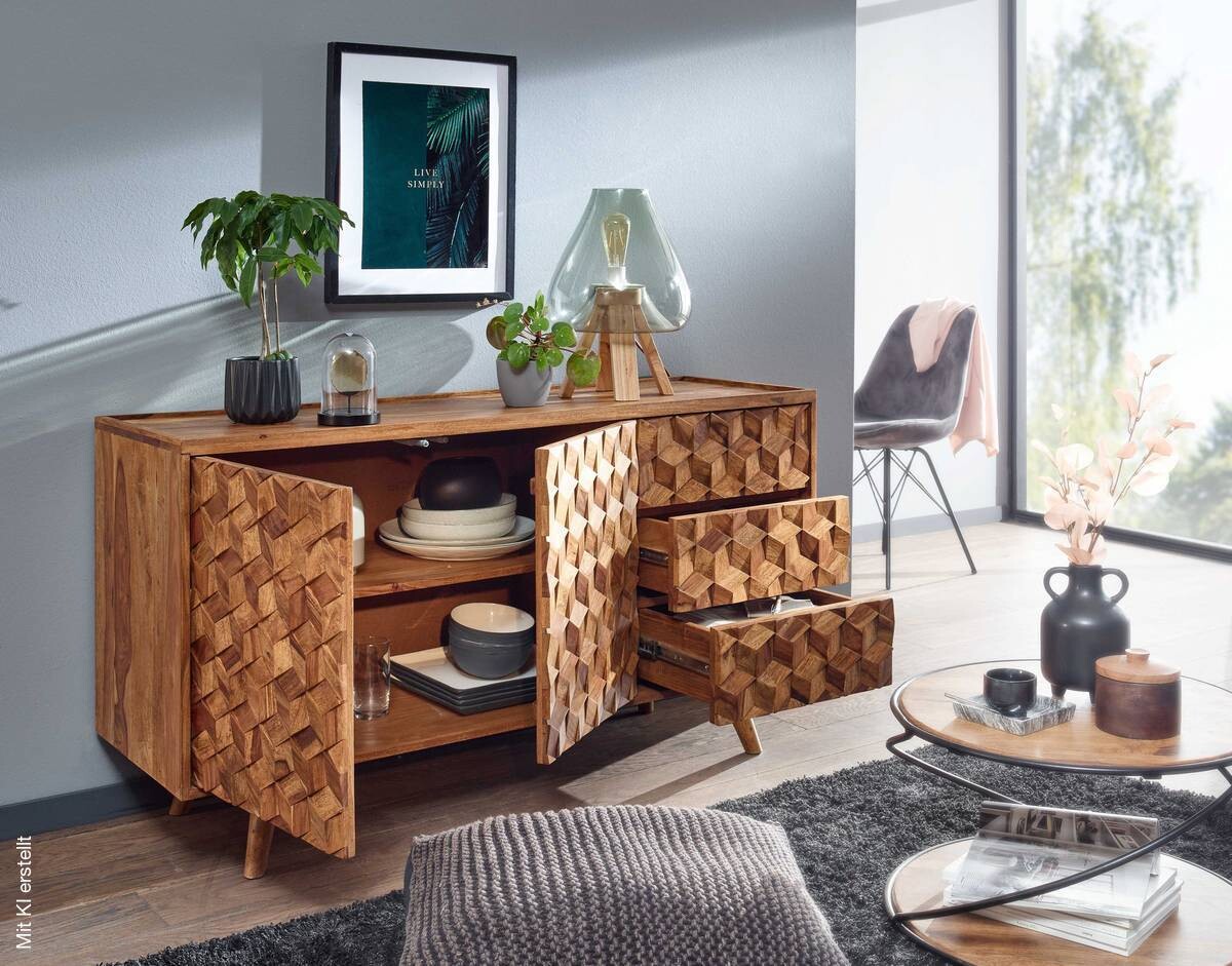Sideboard rosenholz Nachbildung B/H/T: ca. 138x76x45 cm