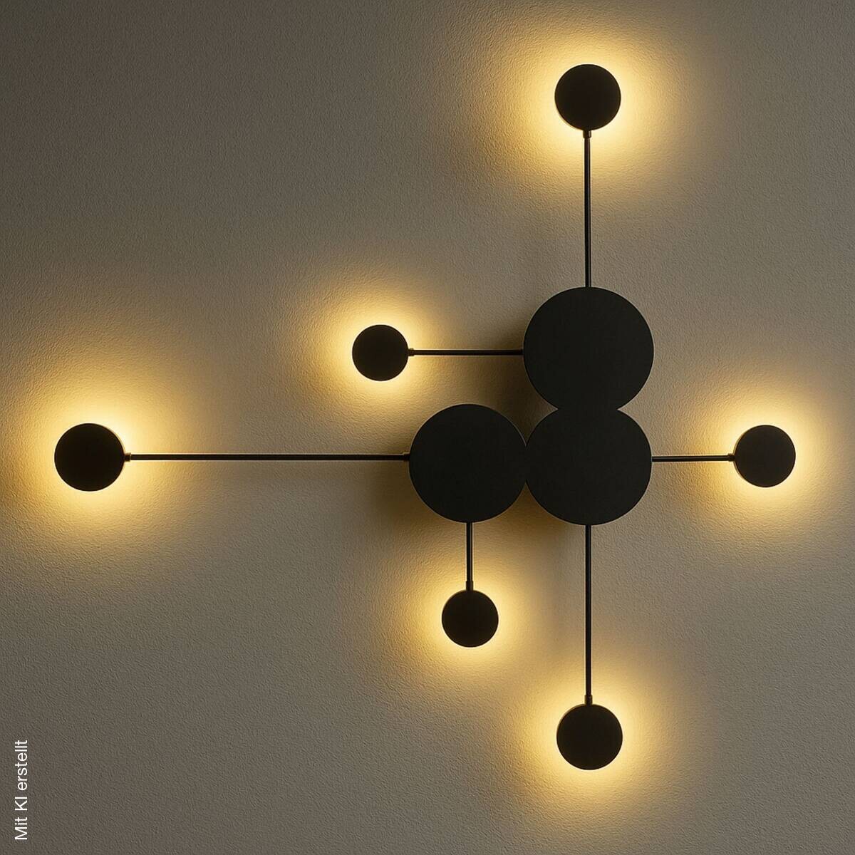 Opviq LED-Wandleuchte schwarz B/H/T: ca. 117x5x108 cm 6 Brennstellen