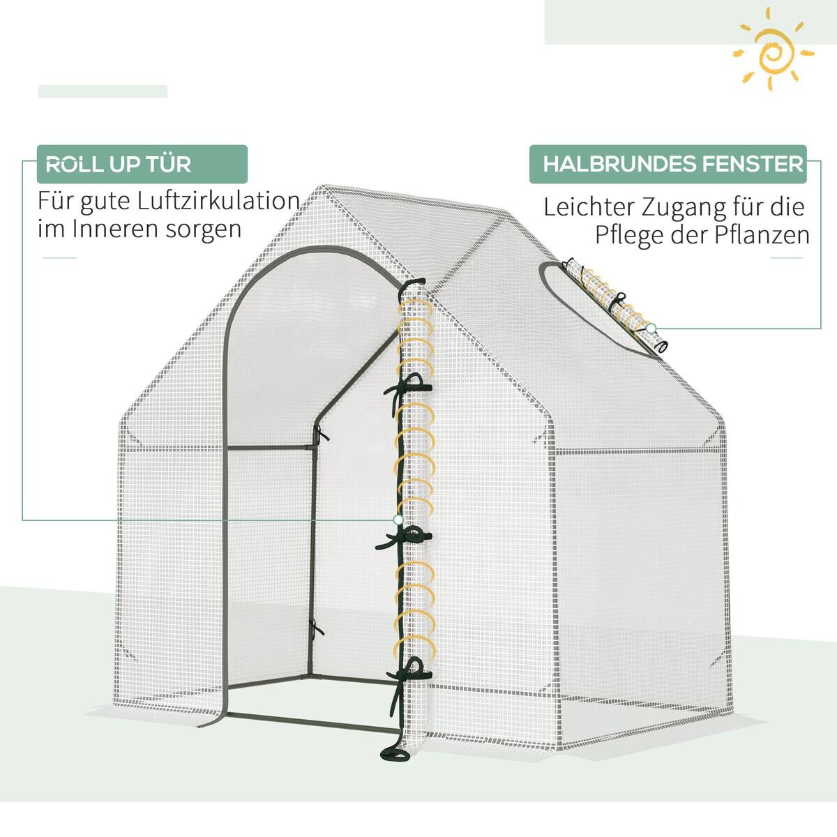 Outsunny Gewächshaus B/H/L: ca. 100x168x180 cm