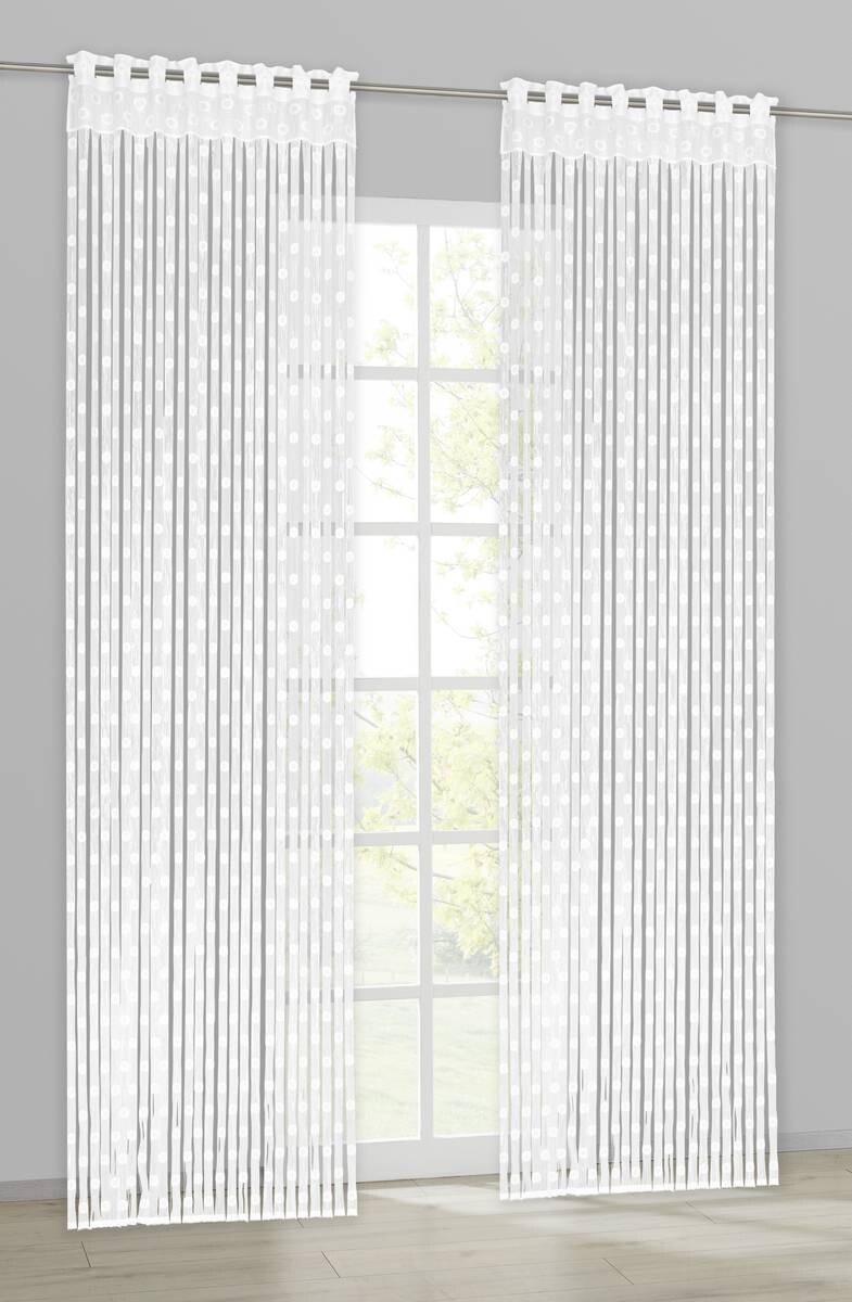 POCOline Fadenvorhang Tim weiß B/L: ca. 90x245 cm