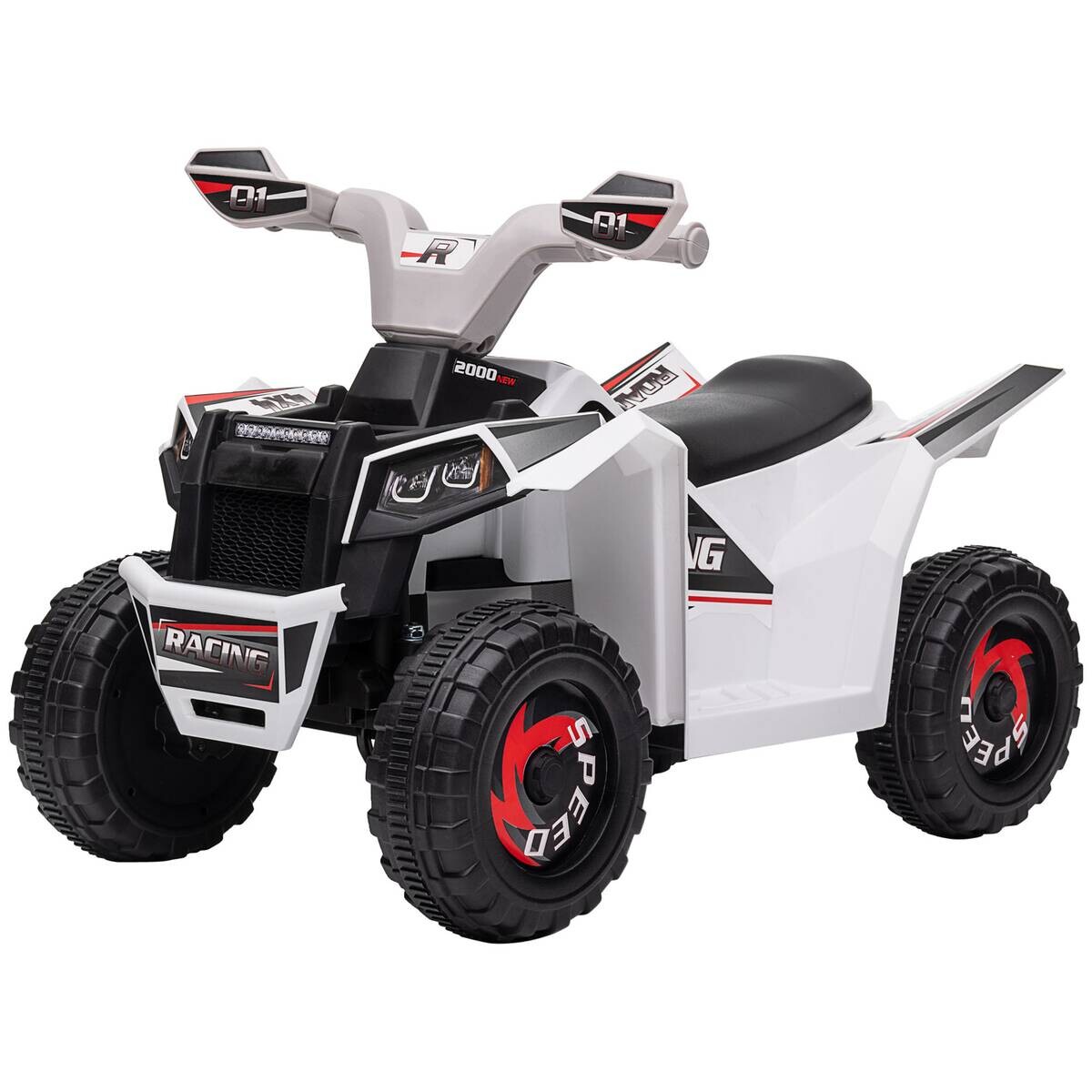 HOMCOM Elektroauto für Kinder weiß B/H/L: ca. 41,5x48,5x70 cm