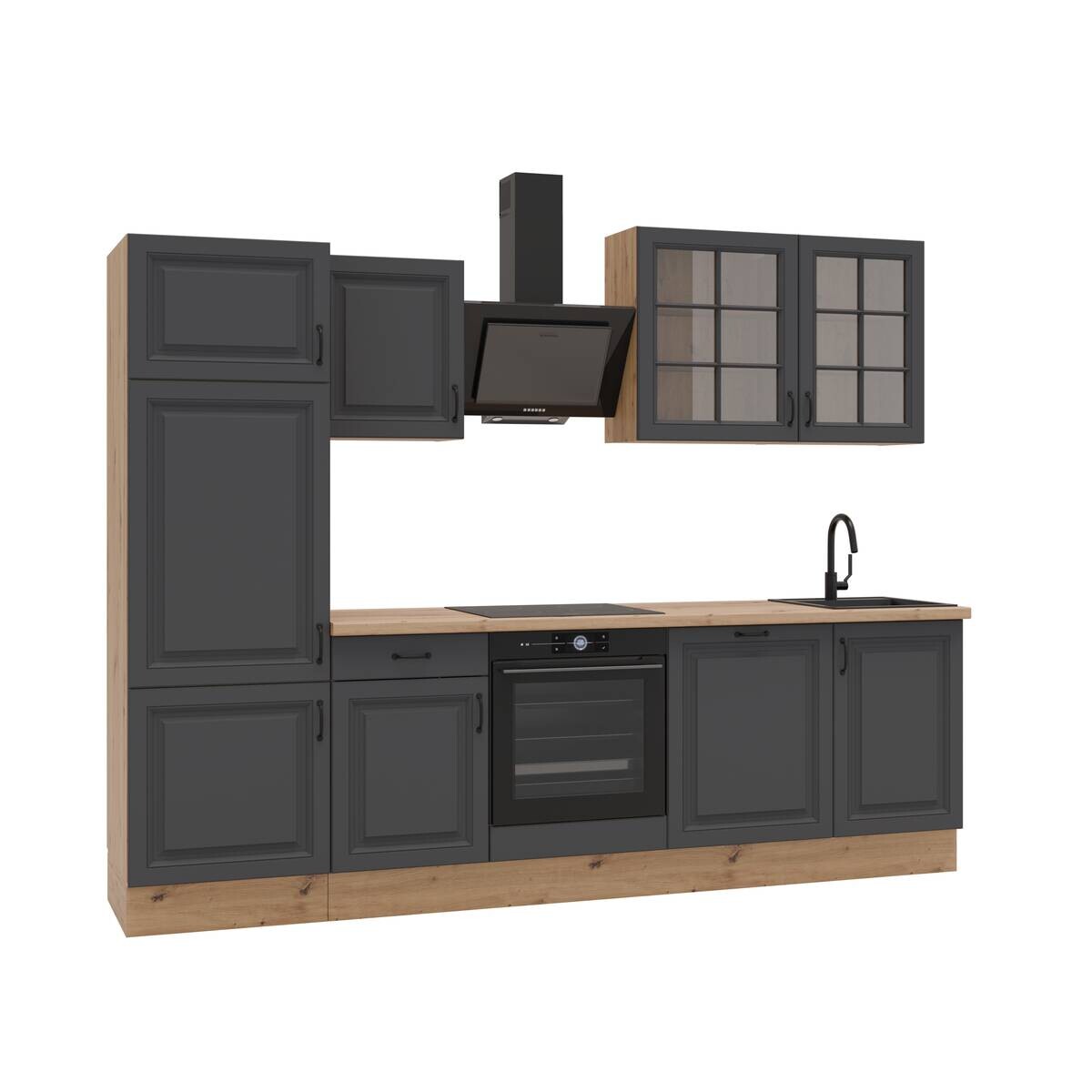 Küchenblock Stina Graphit B/H/T: ca. 280x219x60 cm