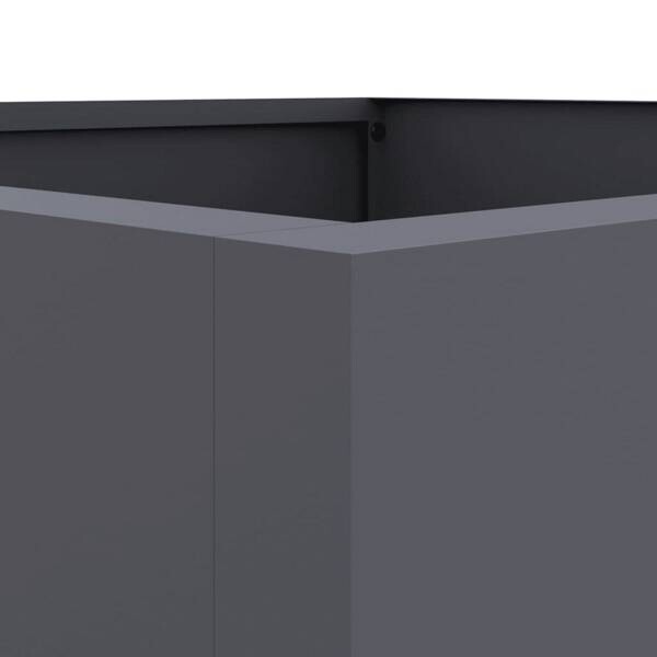 vidaXL Pflanzkübel anthrazit Stahl B/H/L: ca. 48x75x52 cm