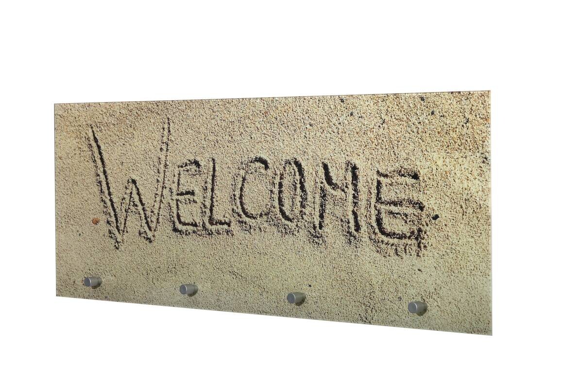 Wandgarderobe VITA sand Glas B/H/T: ca. 80x30x5 cm