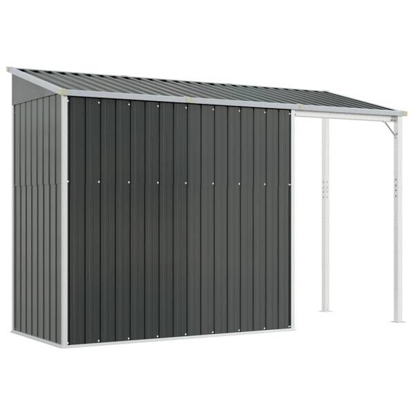 vidaXL Gartenhaus anthrazit B/H/T: ca. 277x181x110,5 cm