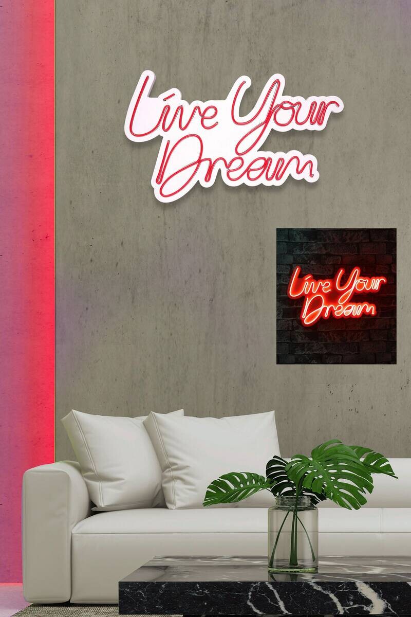 Opviq LED-Wandleuchte rot PVC B/H/T/L: ca. 53x30x2x53 cm