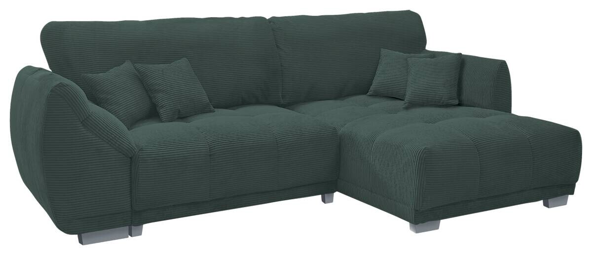 Ecksofa mit Bettfunktion und Bettkasten olive Microfaser B/H/T: ca. 288x78x179 cm