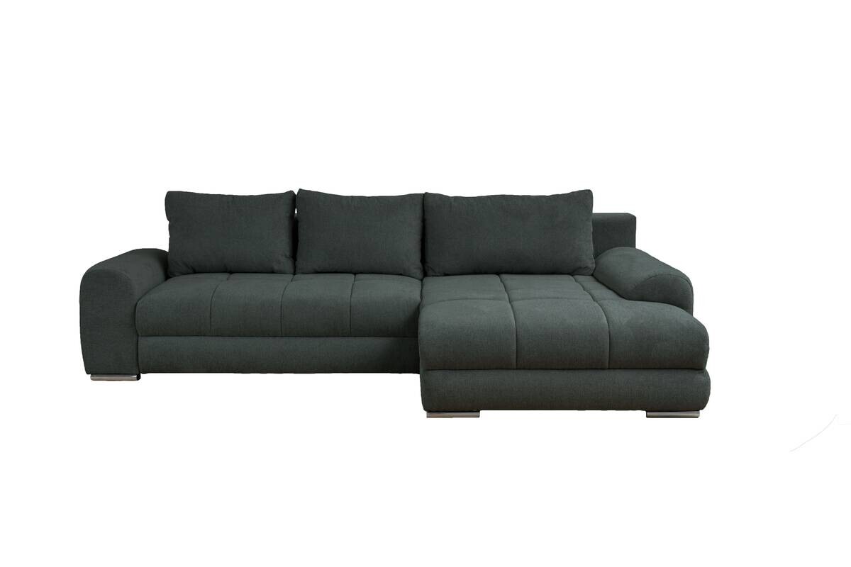 Ecksofa mit Bettfunktion und Bettkasten Lorenz grün Microfaser B/H/T: ca. 284x74x180 cm