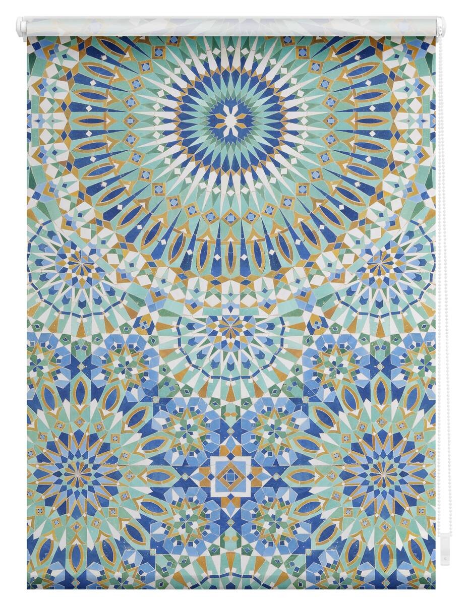LICHTBLICK Rollo Orientalisch blau B/L: ca. 100x150 cm
