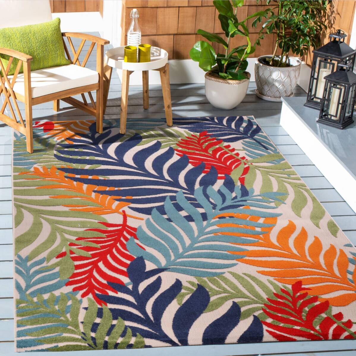 Sanat Outdoorteppich FLORAL bunt B/L: ca. 80x150 cm