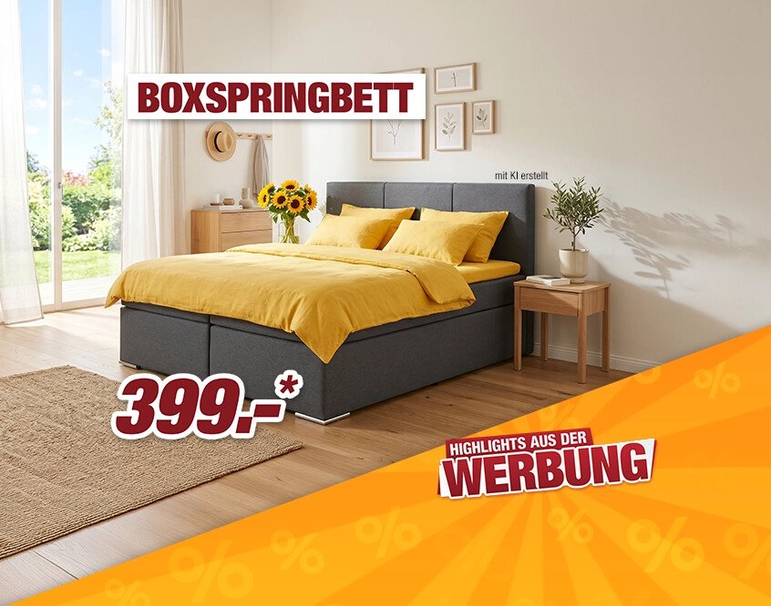 Unsere Werbe Highlights - Boxspringbett