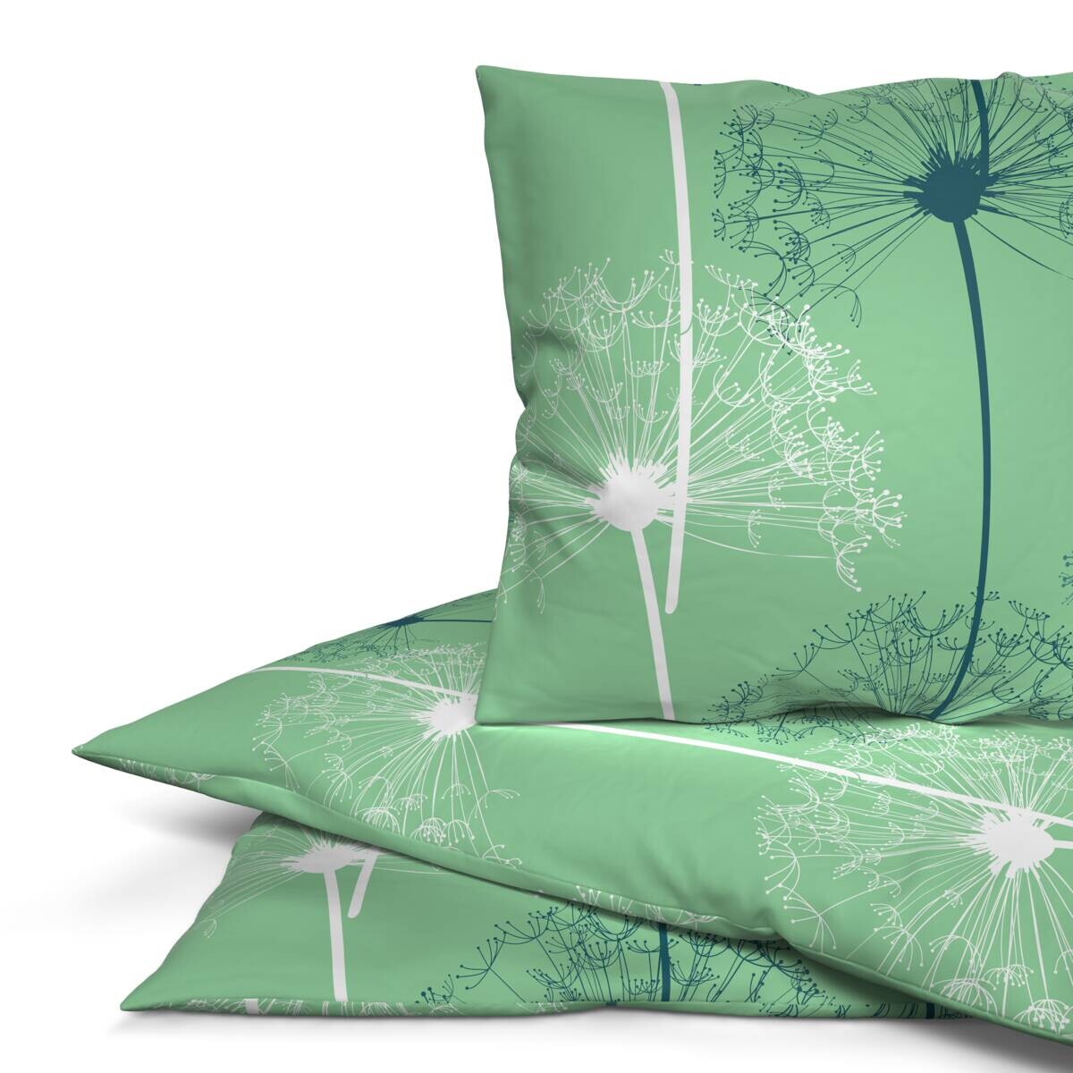 Microfaser Bettwäsche grün Polyester B/L: ca. 135x200 cm