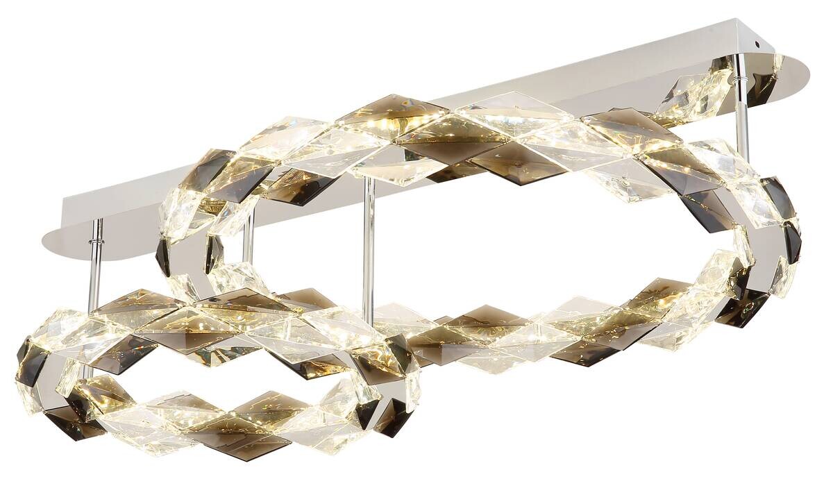 GLOBO LED-Deckenleuchte klar Chrom Metall B/H/T: ca. 55x24x80 cm