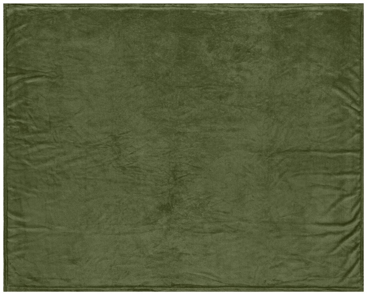 Wohndecke grün 100% Polyester B/L: ca. 160x220 cm