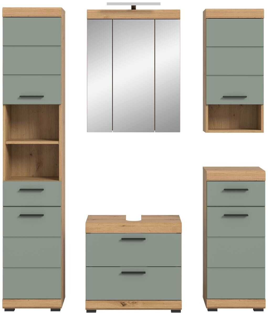Badezimmer-Set Scout Eiche Artisan Nachbildung salbei Nachbildung B/H/T: ca. 164x191x37 cm